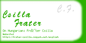 csilla frater business card